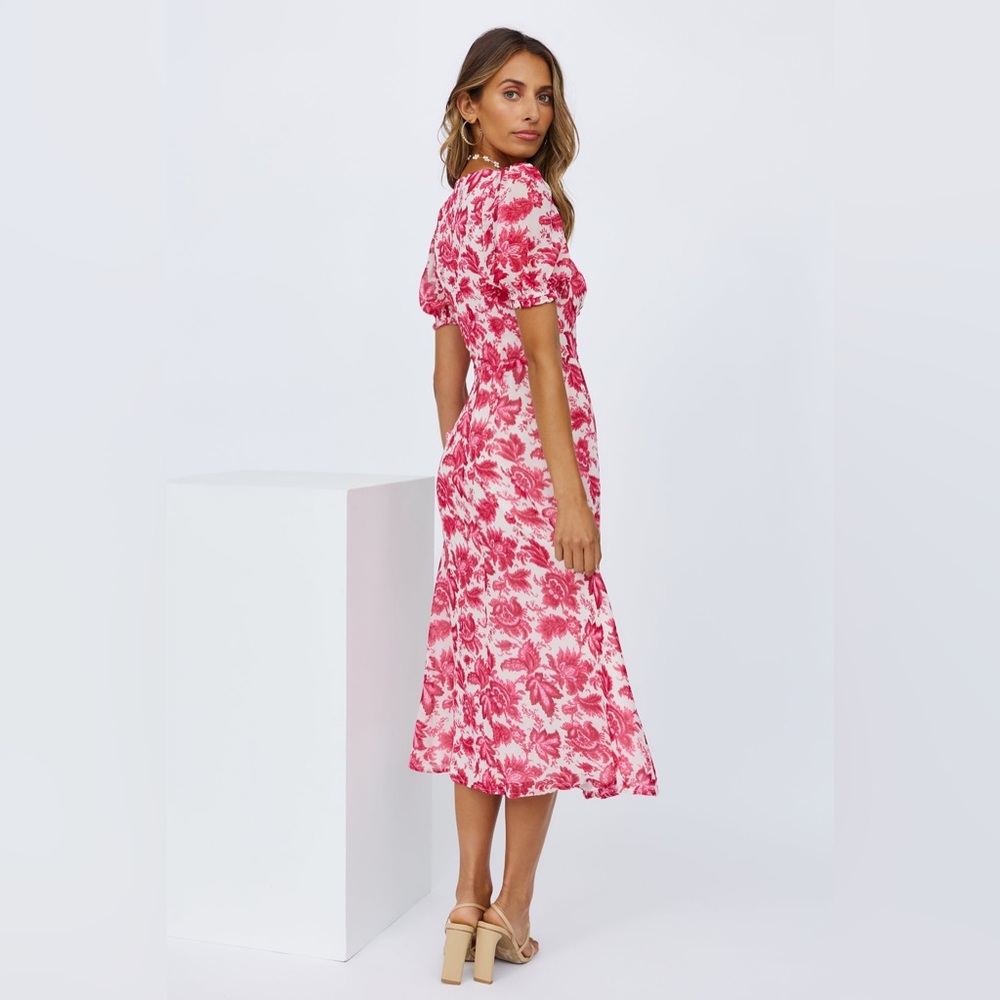 Seven Wonders Stevie Midi Dress in Pink Floral - Picture 3 of 6